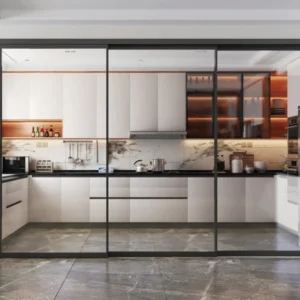 18 Non-Thermal Break Extremely Narrow Three Track Sliding Door