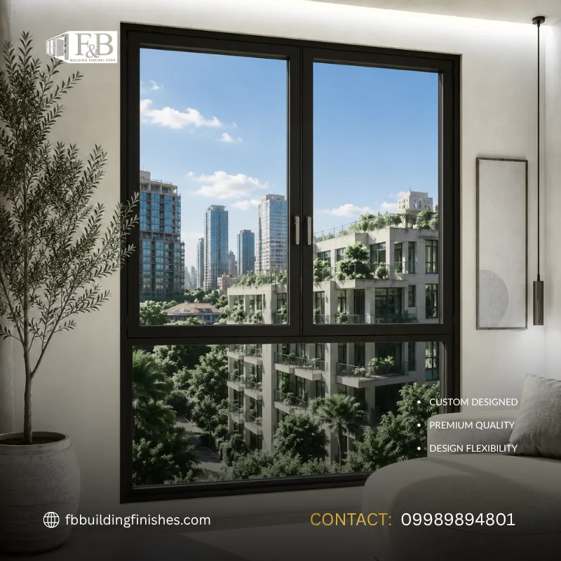 aluminum windows for a modern office setting in the Philippines