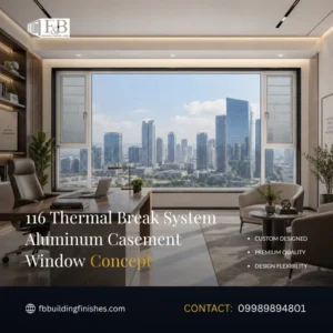 Thermal Break System Aluminum Casement Window Philippines for office in Taguig City