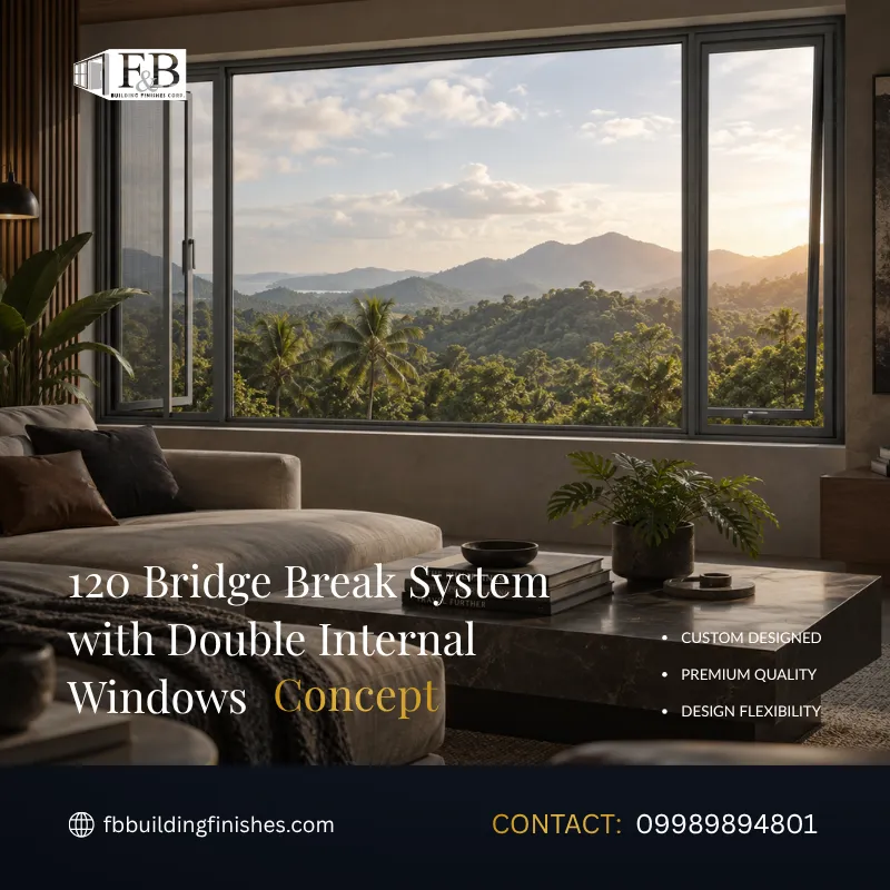 premium casement windows double internal windows with bridge break system philippines