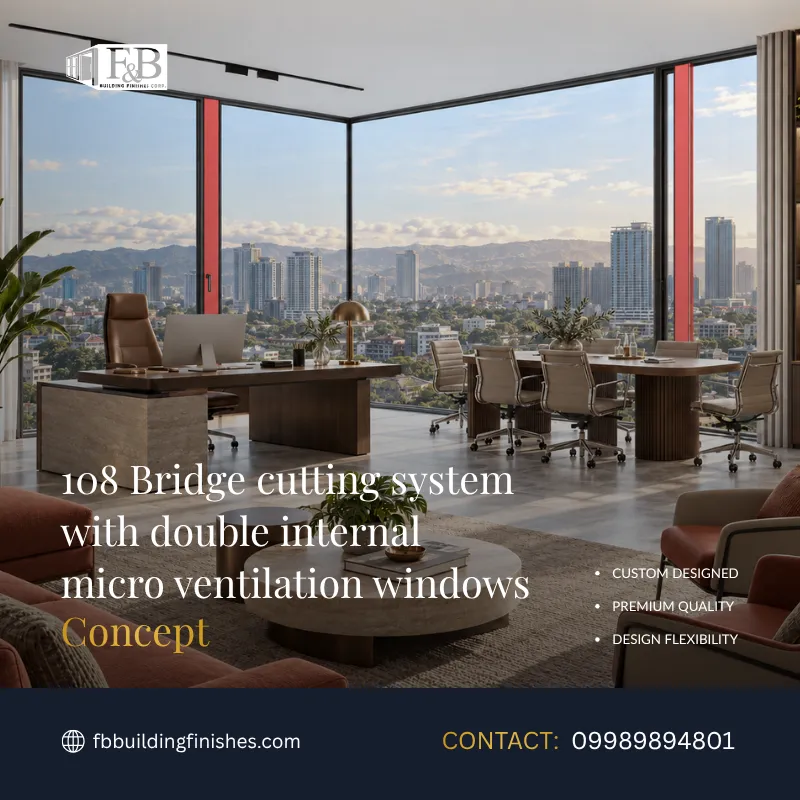 108 bridge cutting system with double internal microventilation windows