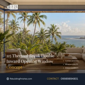 115 Thermal Break Double Inward Opening Window