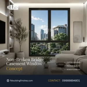 NON BROKEN BRIDGE CASEMENT WINDOW