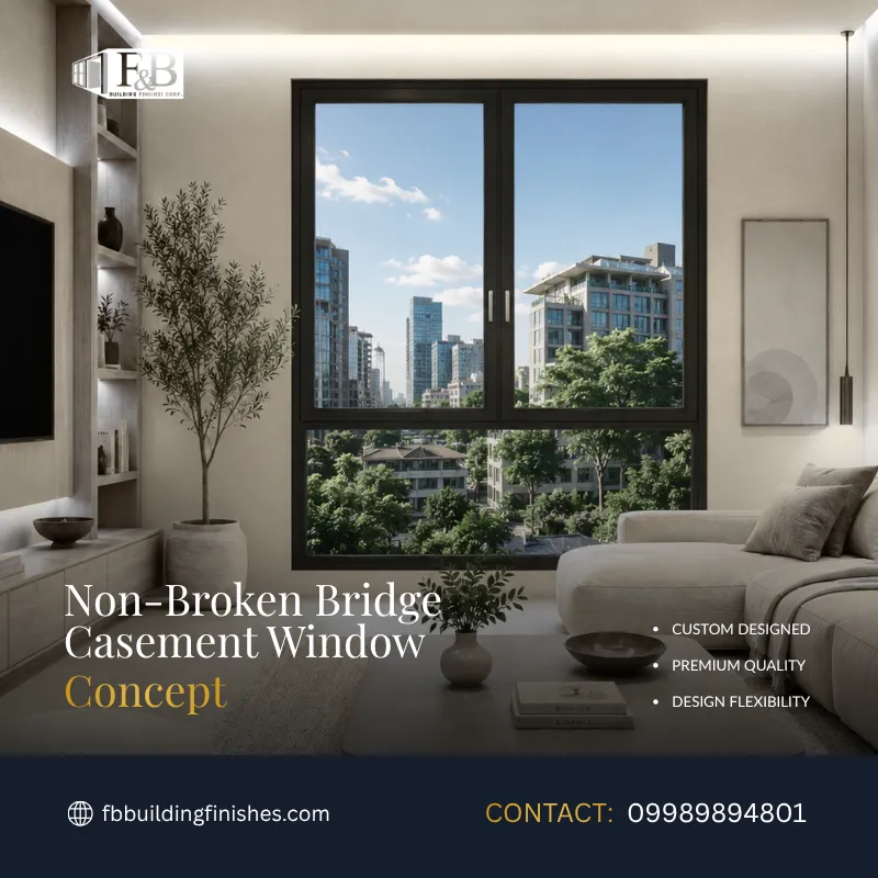 NON BROKEN BRIDGE CASEMENT WINDOW