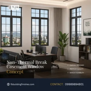 Non-thermal break casement window