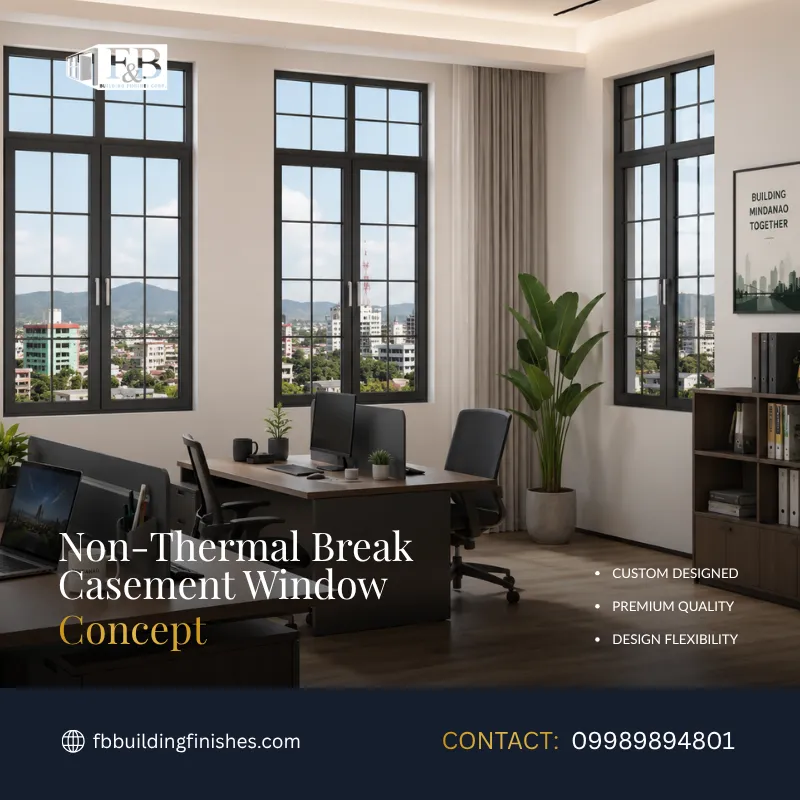 Non-thermal break casement window